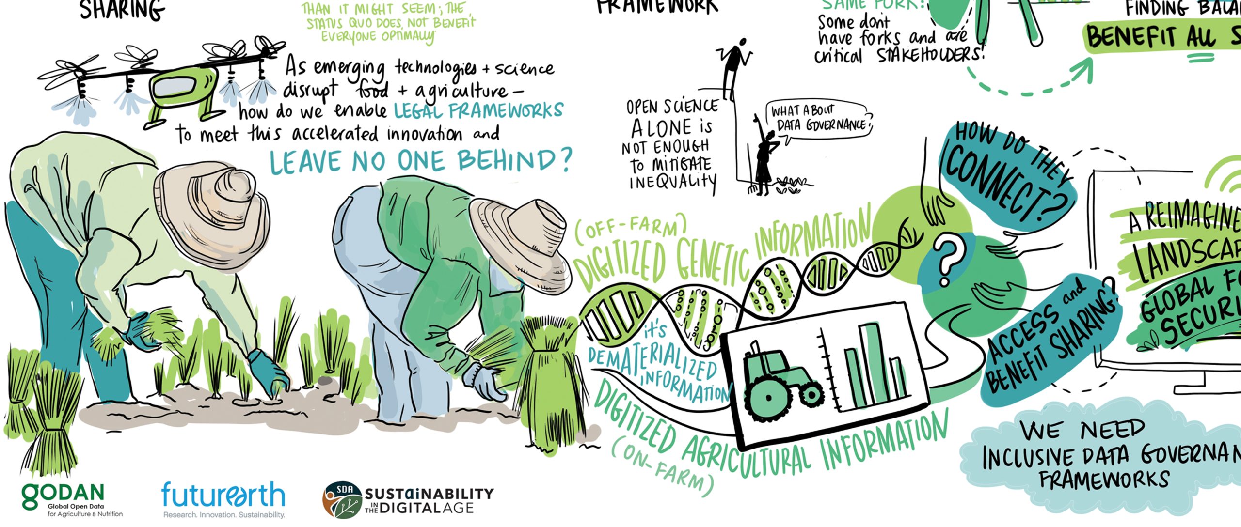 agriculture and data governance - GODAN graphic recording of webinar and report